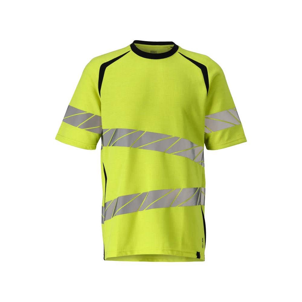 T-shirt, modern passform T-shirt Multisafe, hi-vis gul/svart-blå