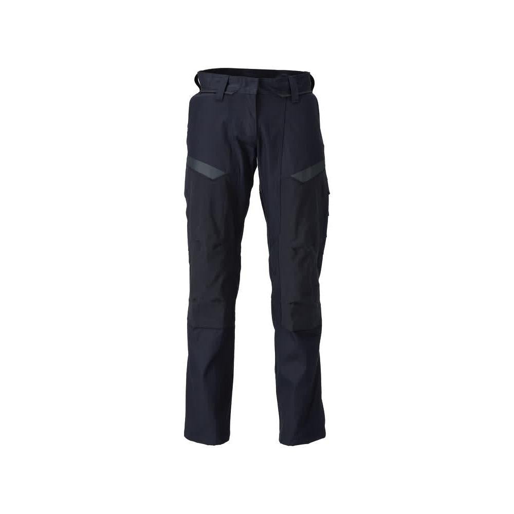 Byxor med knäfickor, dam Multisafe byxor, svart blå/hi-vis gul