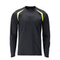 T-shirt, långärmad, modern passform T-shirt Multisafe, svart blå/hi-vis gul