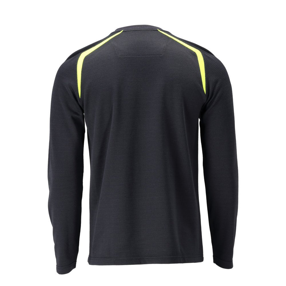 T-shirt, långärmad, modern passform T-shirt Multisafe, svart blå/hi-vis gul