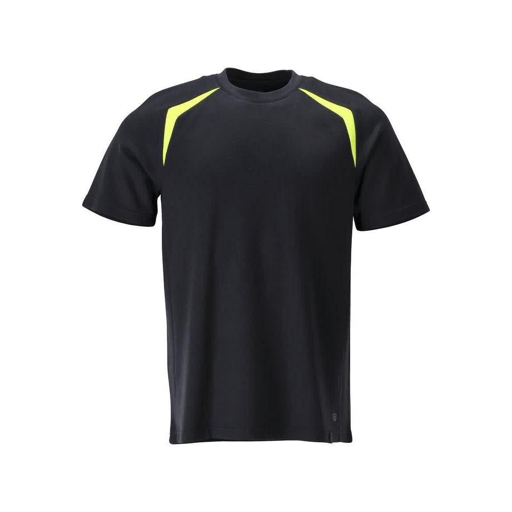 T-shirt, modern passform T-shirt Multisafe, svart blå/hi-vis gul