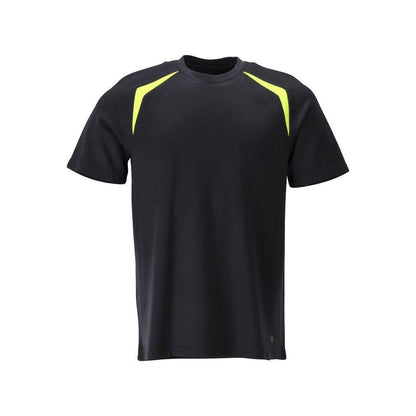 T-shirt, modern passform T-shirt Multisafe, svart blå/hi-vis gul