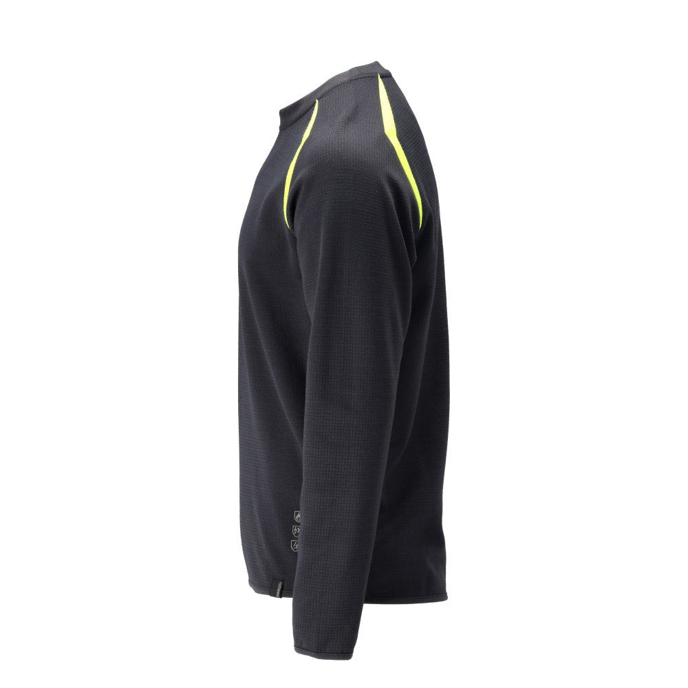 Sweatshirt, modern passform Sweatshirt Multisafe, svart blå/hi-vis gul
