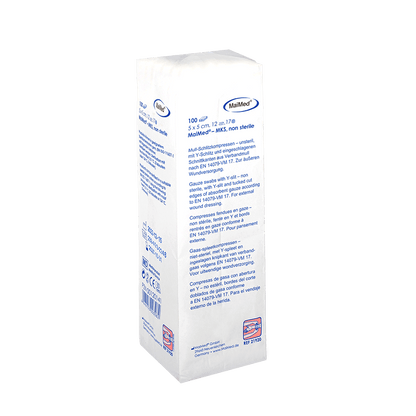 MaiMed-MKS-osterila gaze slitskompresser, 100 st/papperspåse