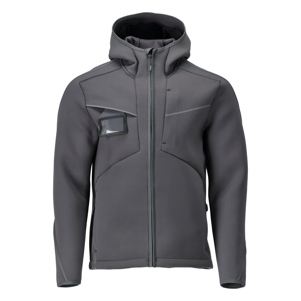 Soft shell jacka, huva, modern passform soft shell jacka