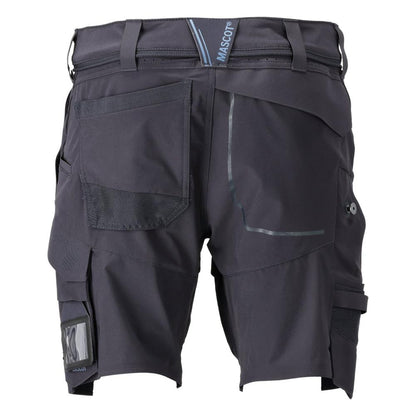 Shorts, stretch, lätta shorts, svart blå