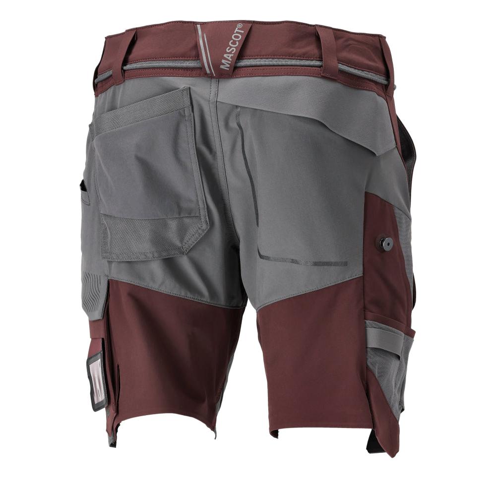 Shorts, stretch, lätta shorts, vinröd/antracitgrå