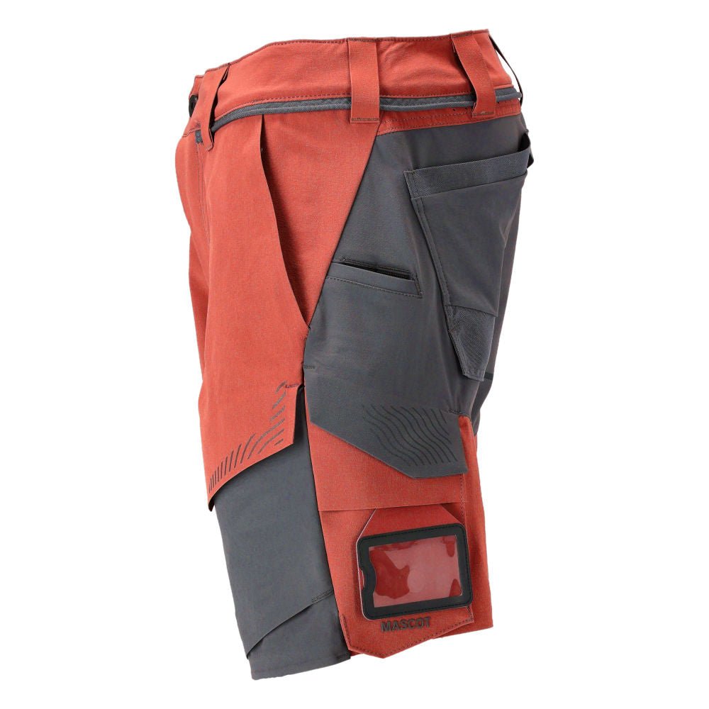Shorts, stretch, lätta shorts, höströd/antracitgrå