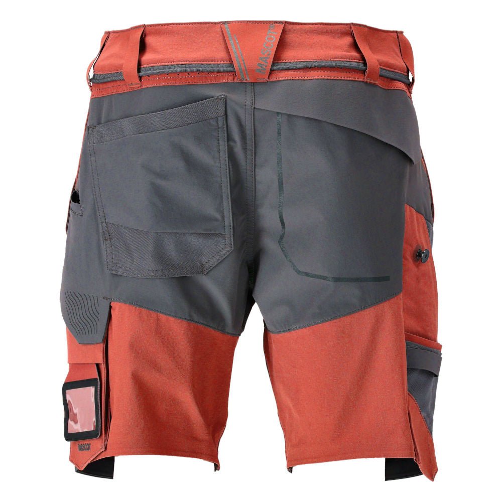 Shorts, stretch, lätta shorts, höströd/antracitgrå