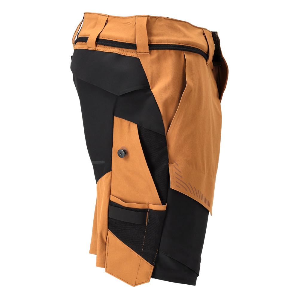 Shorts, stretch, lätta shorts, nötbrun/svart