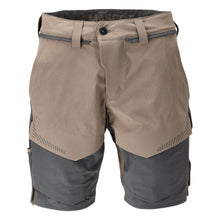 Shorts, stretch, lätta shorts, mörk sandbeige/antracitgrå