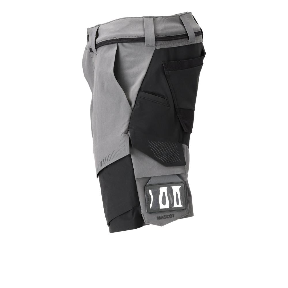 Shorts, stretch, lätta shorts, antracitgrå/svart
