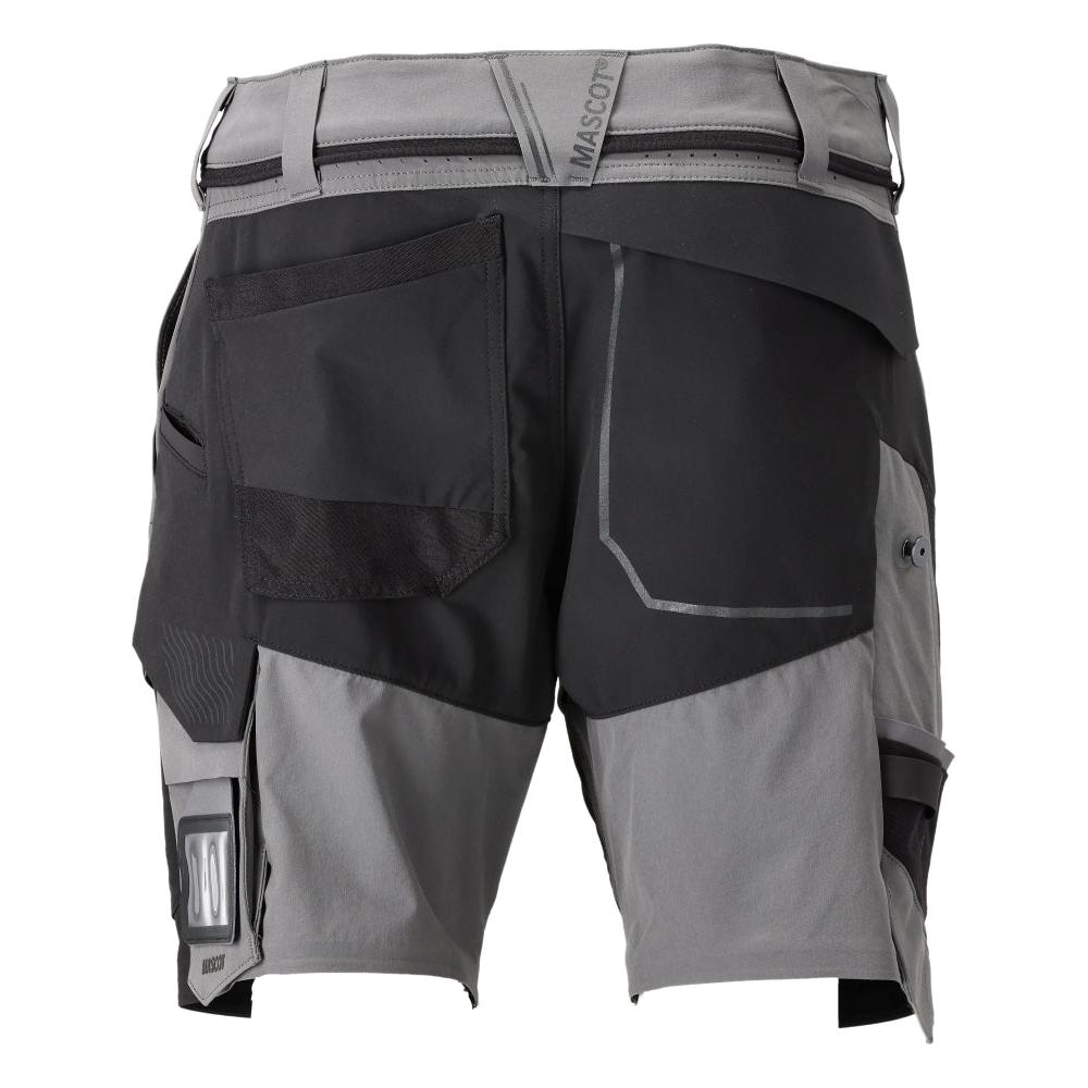 Shorts, stretch, lätta shorts, antracitgrå/svart