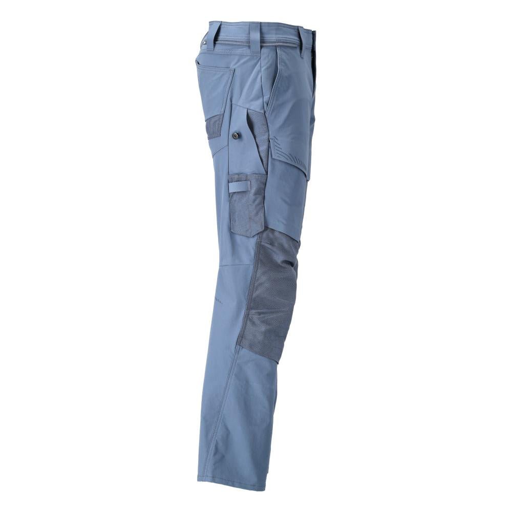 Byxor med knäfickor, ULTIMATE STRETCH byxor, stenblå