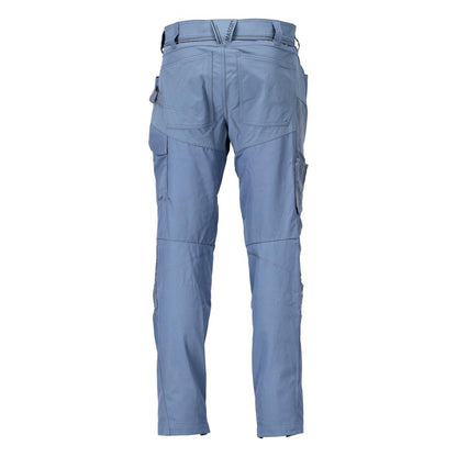 Byxor med knäfickor Byxor, stenblå