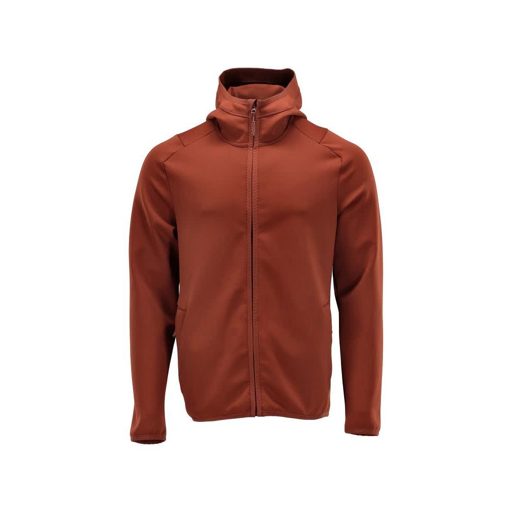 Fleecetröja, huva, dragkedja i microfleece, höströd