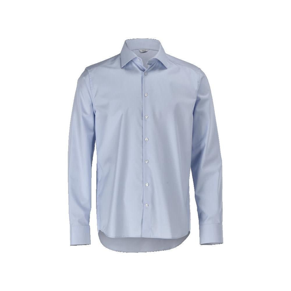 Skjorta, slim fit, ljusblå/vit