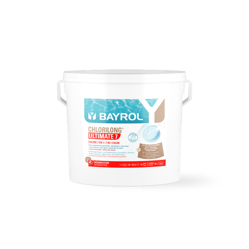 BAYROL Chlorilong® ULTIMATE7 tvåfas klortabletter med 7 funktioner