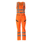 Kombinationsbyxa med lårfickor, kombinationsbyxor i stretch, hi-vis orange