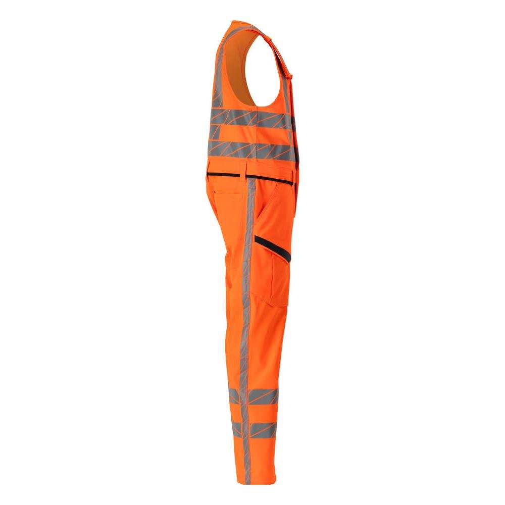 Kombinationsbyxa med lårfickor, kombinationsbyxor i stretch, hi-vis orange