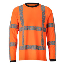 T-shirt, långärmad, modern passform t-shirt, hi-vis orange