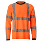 T-shirt, långärmad, modern passform t-shirt, hi-vis orange