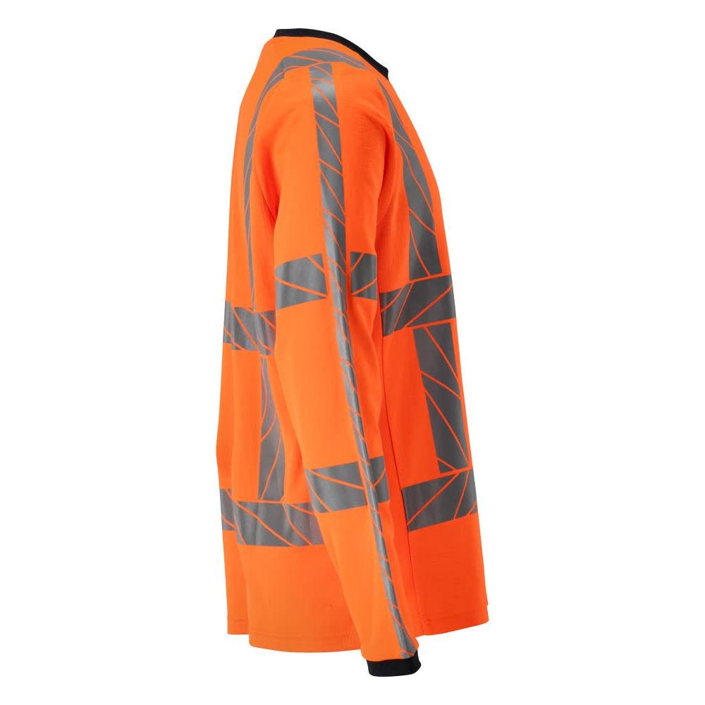 T-shirt, långärmad, modern passform t-shirt, hi-vis orange