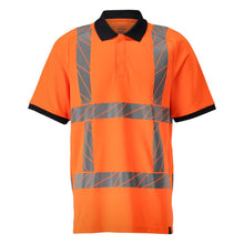 Pikétröja, modern passform pikétröja, hi-vis orange