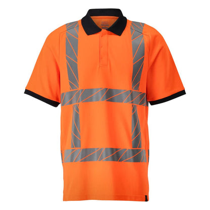 Pikétröja, modern passform pikétröja, hi-vis orange