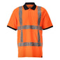 Pikétröja, modern passform pikétröja, hi-vis orange