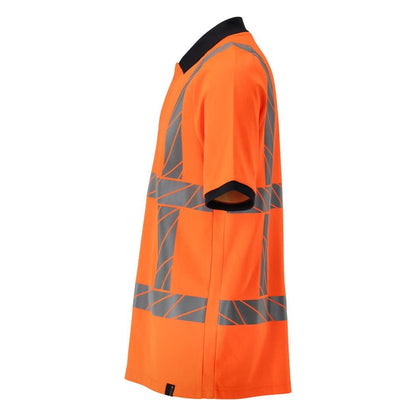 Pikétröja, modern passform pikétröja, hi-vis orange