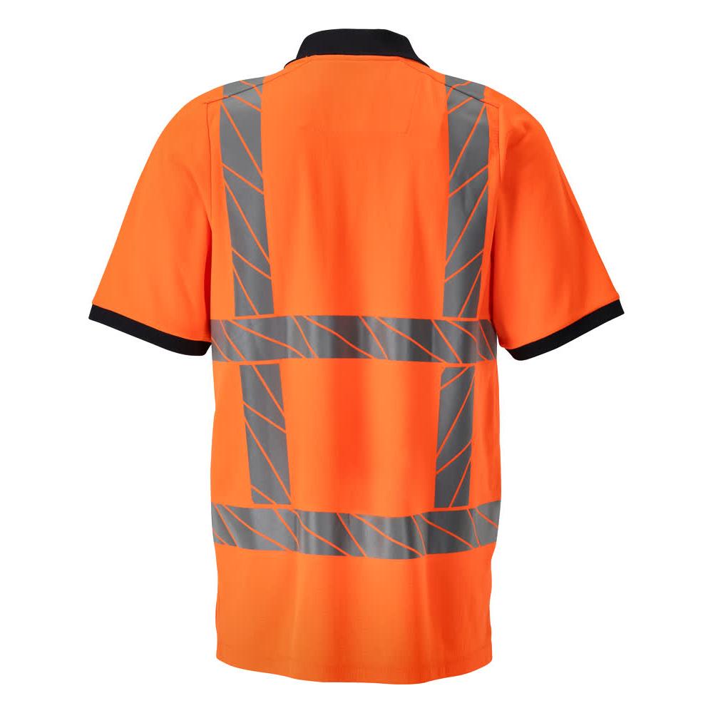 Pikétröja, modern passform pikétröja, hi-vis orange