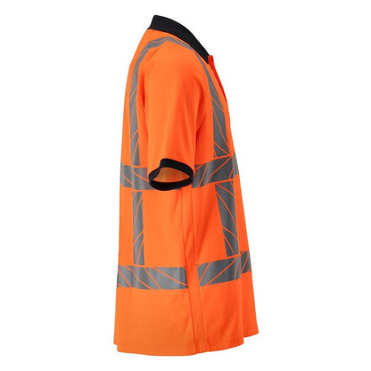 Pikétröja, modern passform pikétröja, hi-vis orange