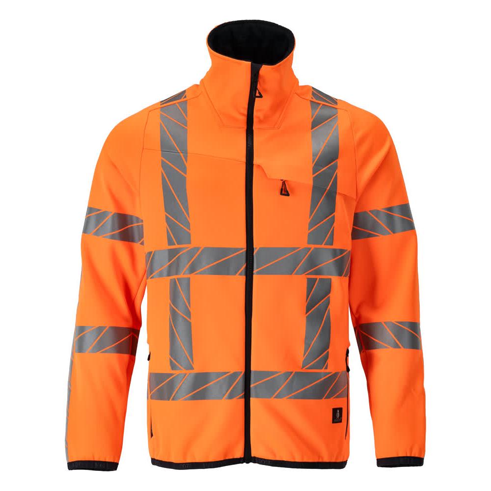 Fleecejacka med dragkedja i mikrofleece, hi-vis orange