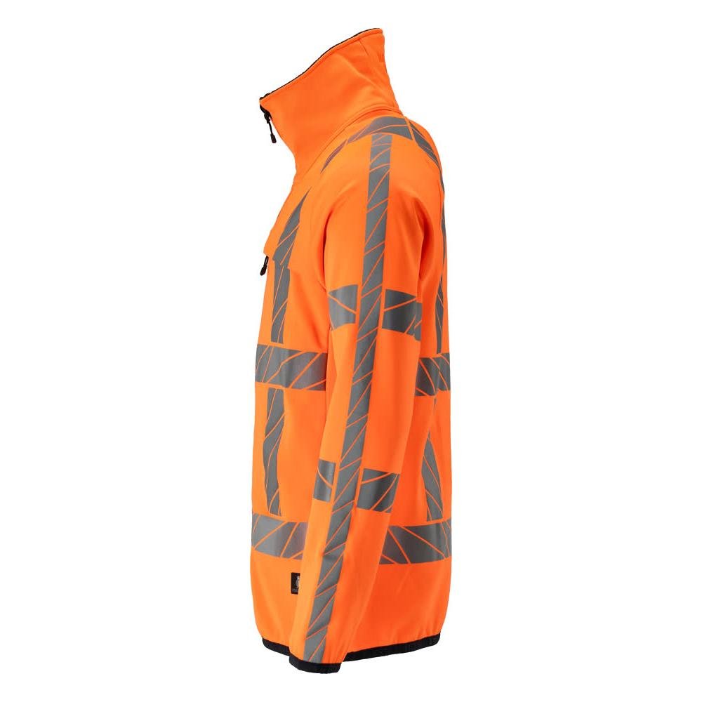Fleecejacka med dragkedja i mikrofleece, hi-vis orange