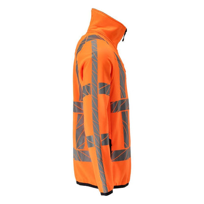 Fleecejacka med dragkedja i mikrofleece, hi-vis orange