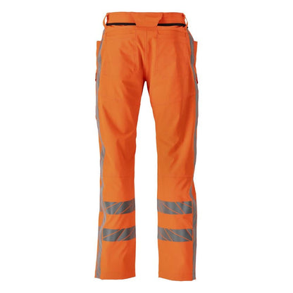 Byxor med lårfickor, stretchbyxor, hi-vis orange