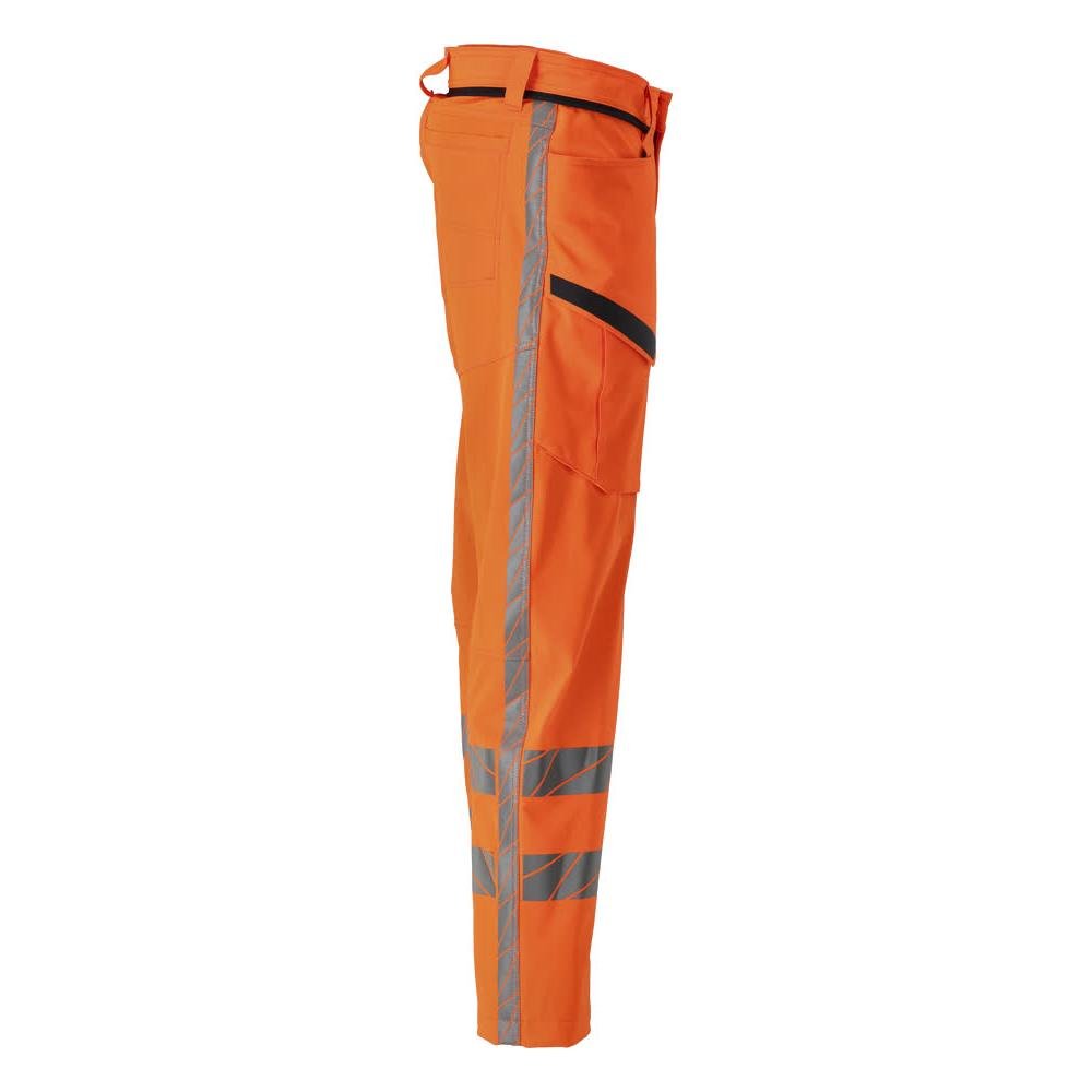 Byxor med lårfickor, stretchbyxor, hi-vis orange