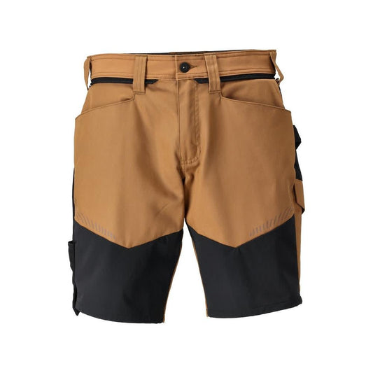 Shorts, lätta shorts, nötbrun/svart