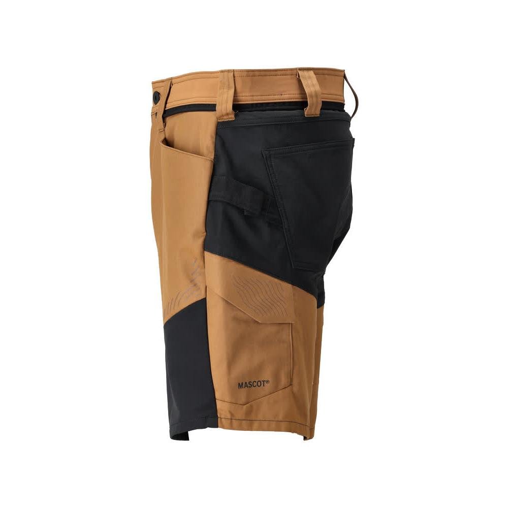 Shorts, lätta shorts, nötbrun/svart