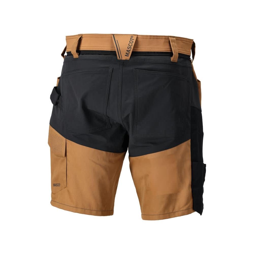 Shorts, lätta shorts, nötbrun/svart