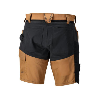 Shorts, lätta shorts, nötbrun/svart