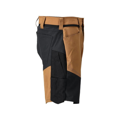 Shorts, lätta shorts, nötbrun/svart