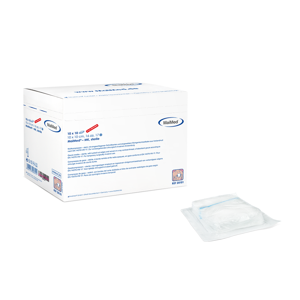 MaiMed-MK-sterila RÖKO gasväv kompresser