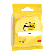 En gul förpackning med Post-it® Notes från 3M Deutschland i form av pratbubblor (70x70mm) innehåller 3 block med vardera 76 ark (totalt 228 ark) och är 100% PEFC-certifierad (SGSCH-PEFC-COC-110078).