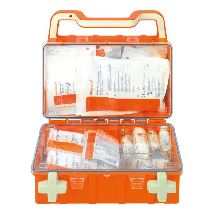 Första hjälpen-kit orange DYNAMIC-GLOW S standard DIN 13157 | Resväska (1 st)
