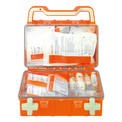 Första hjälpen-kit orange DYNAMIC-GLOW S standard DIN 13157 | Resväska (1 st)