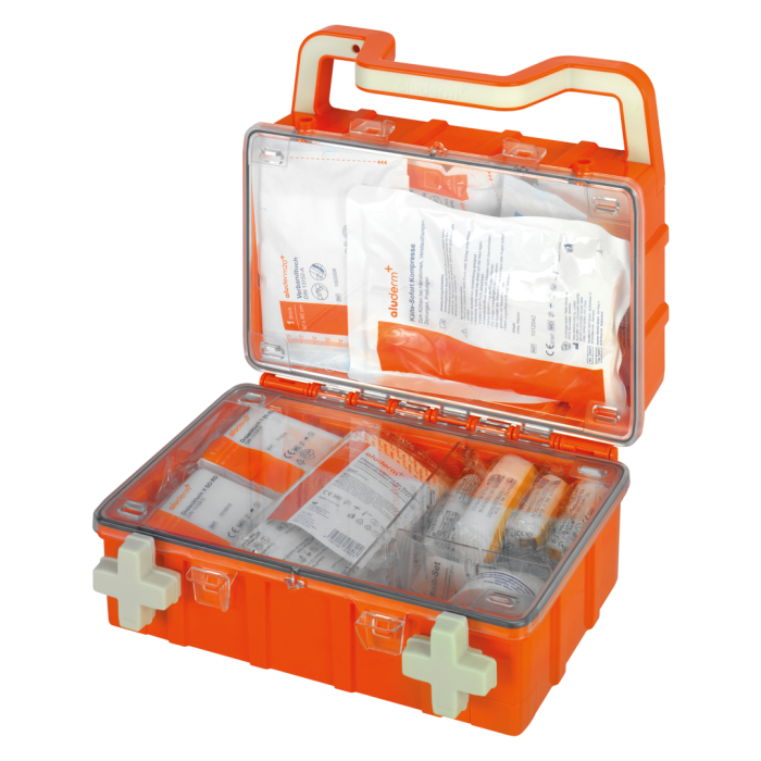 Första hjälpen-kit orange DYNAMIC-GLOW S standard DIN 13157 | Resväska (1 st)