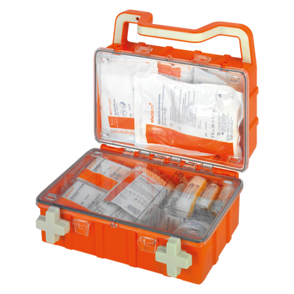 Första hjälpen-kit orange DYNAMIC-GLOW S standard DIN 13157 | Resväska (1 st)
