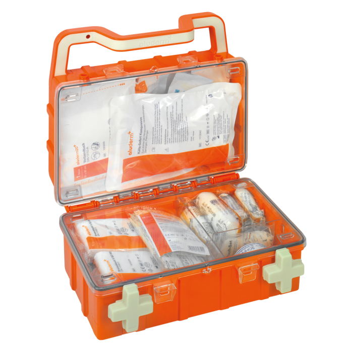 Första hjälpen-kit orange DYNAMIC-GLOW S standard DIN 13157 | Resväska (1 st)